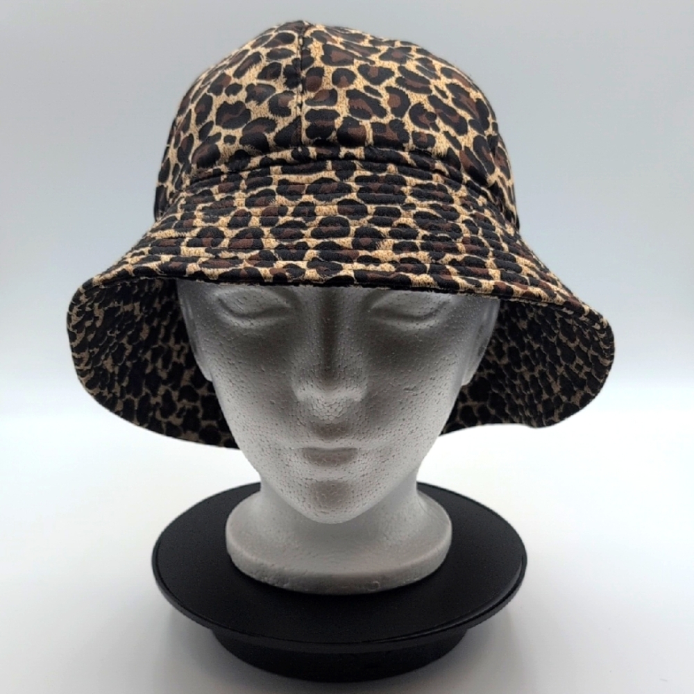 Mantles| Brown And Tan Leopard Print Bucket Hat